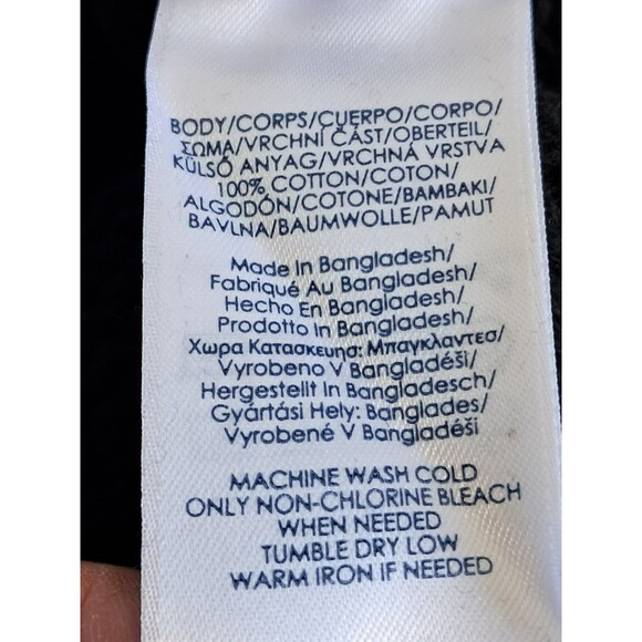 CHAPS Cable Knit Mens Medium1/4 Zip Black White Grandpa Sweater - Picture 8 of 11